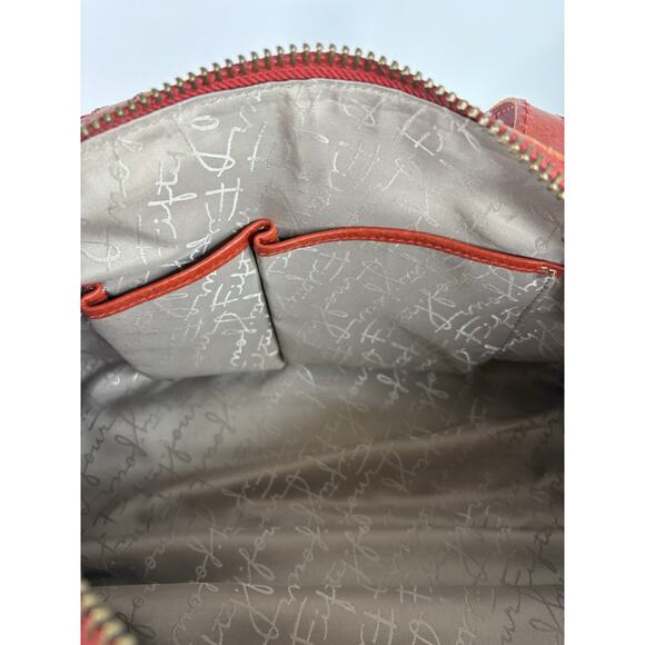 FOSSIL Fifty Four Leather Handbag Burnt Orange Clay Heavy Hardware Hobo Vintage - Picture 12 of 16